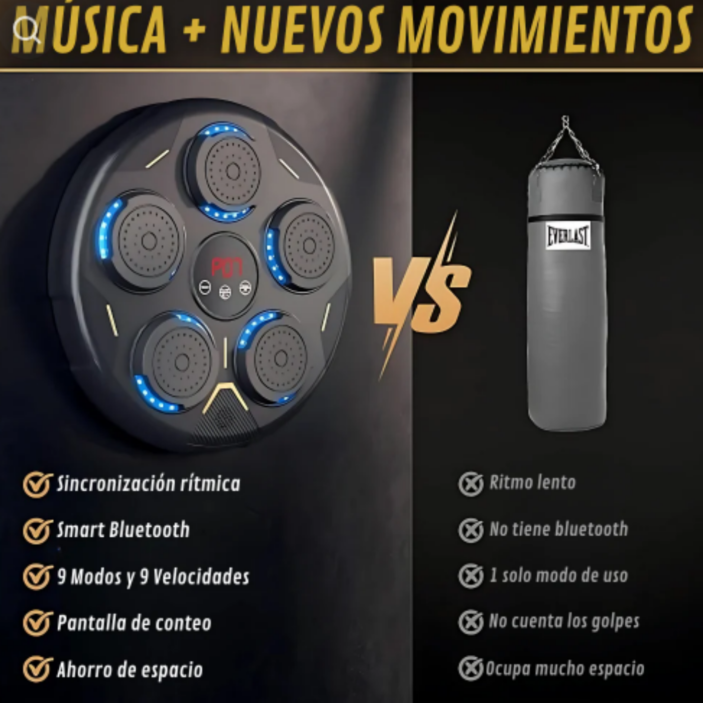 Powerbox IQ maquina de boxeo inteligente + Guante negro Gratís