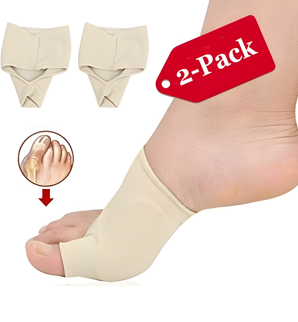 Taloneras ortopédicas + Corrector de Juanetes pack 2 uds