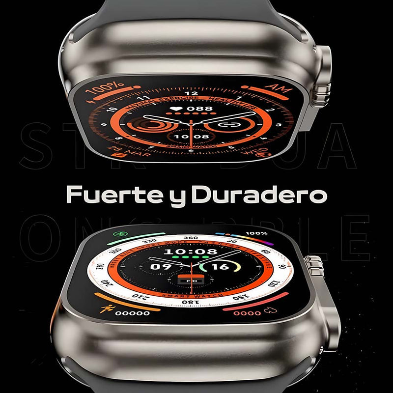 Smartwatch Ultra Pro con 2 correas + Auriculares Inalámbricos 2ª generación