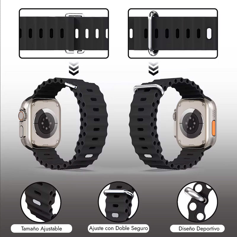 Smartwatch Ultra Pro con 2 correas + Auriculares Inalámbricos 2ª generación
