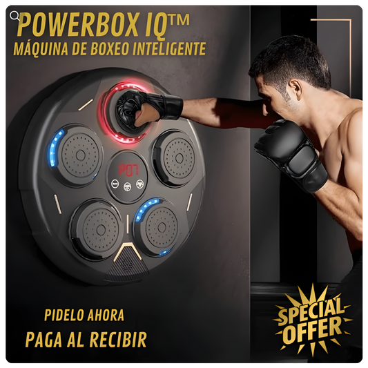 Powerbox IQ maquina de boxeo inteligente + Guante negro Gratís