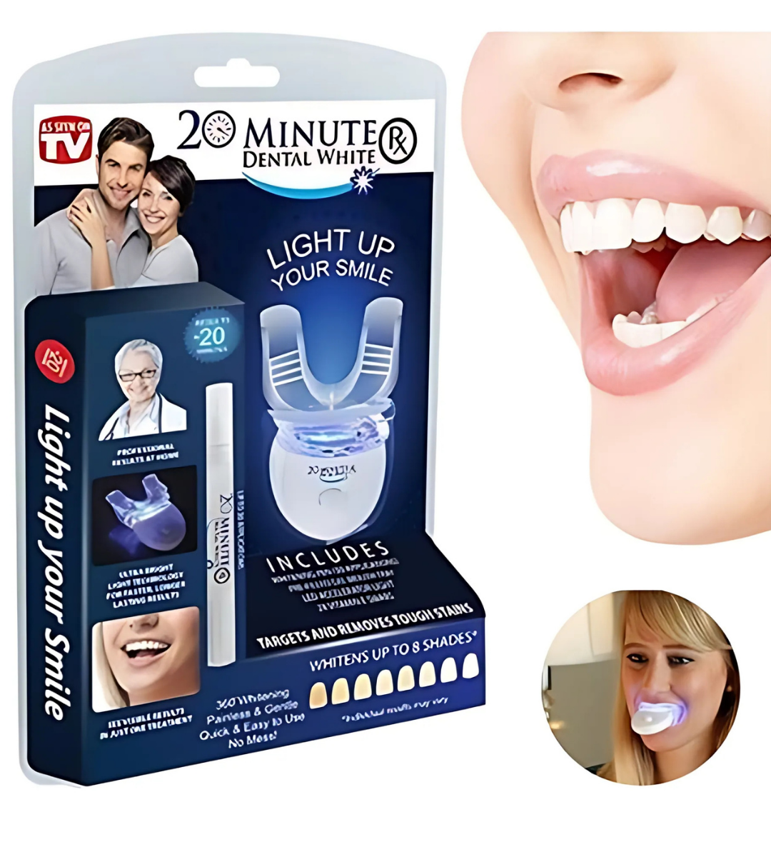 Blanqueador dental UV + Blanqueador con ácido hialurónico