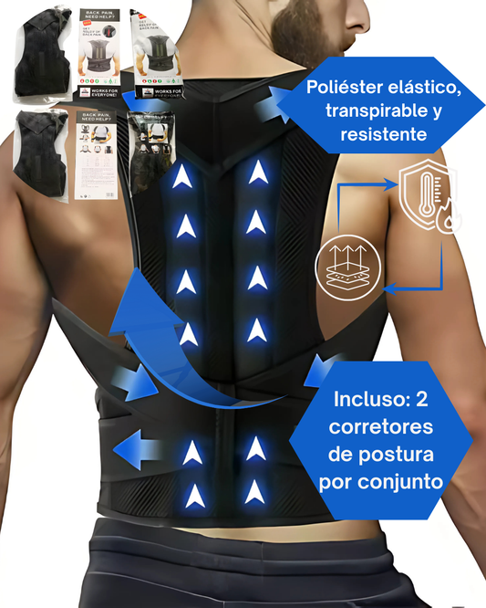 Corrector de Postura Ajustable y Transpirable (2 Piezas) – Comodidad y Alivio para Todos los Días