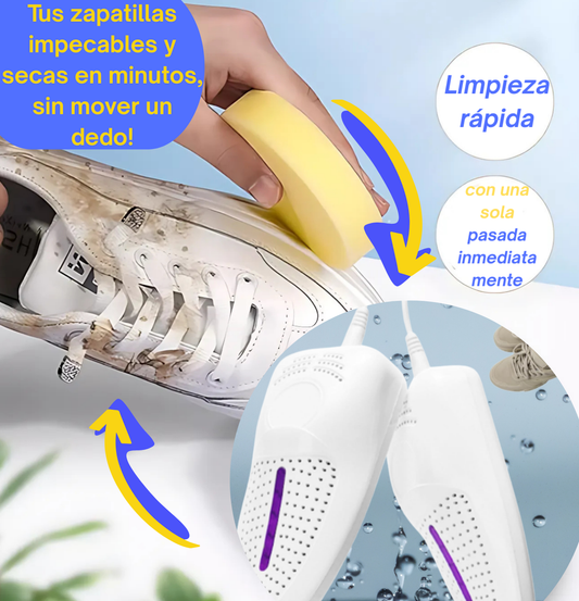 Secadora de zapatos eléctricos + Crema limpiadora de zapatos 120g