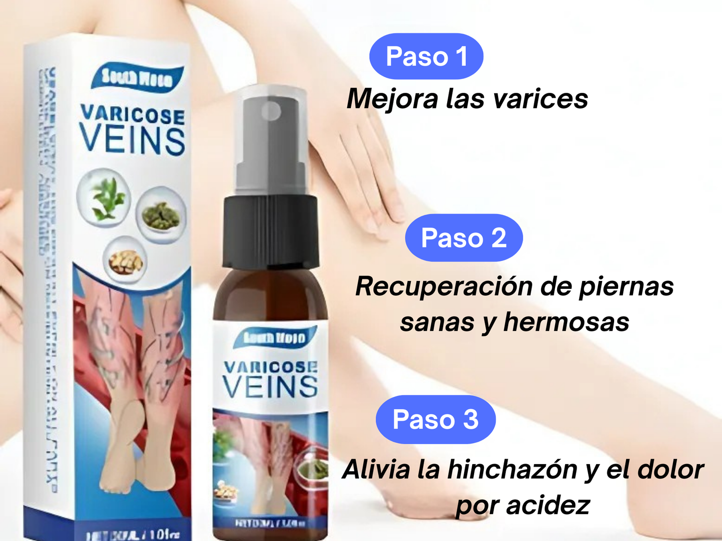 Serum facial con nicotinamida para cuidado de la piel + Spray para Varices (Gratís)