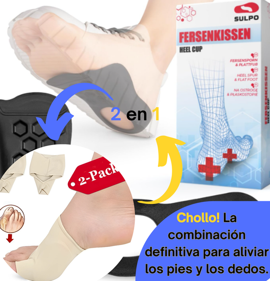 Taloneras ortopédicas + Corrector de Juanetes pack 2 uds