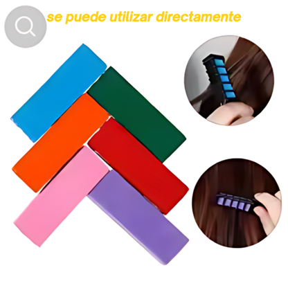 Tinte para el cabello lavable 6 colores